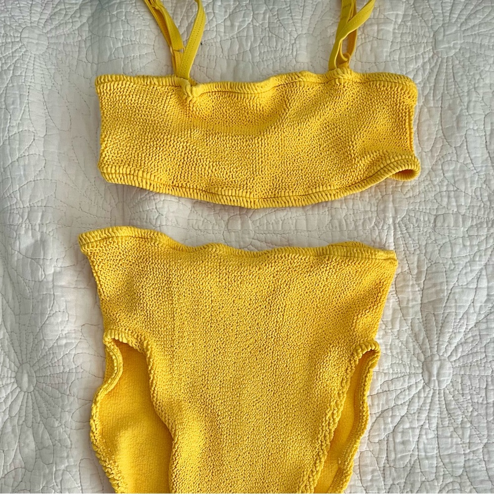 Brand New Youswim Yellow Poise High Waisted Bottom Bikini Set (Discontinued)